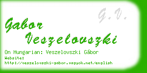 gabor veszelovszki business card