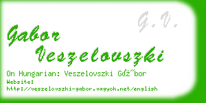 gabor veszelovszki business card